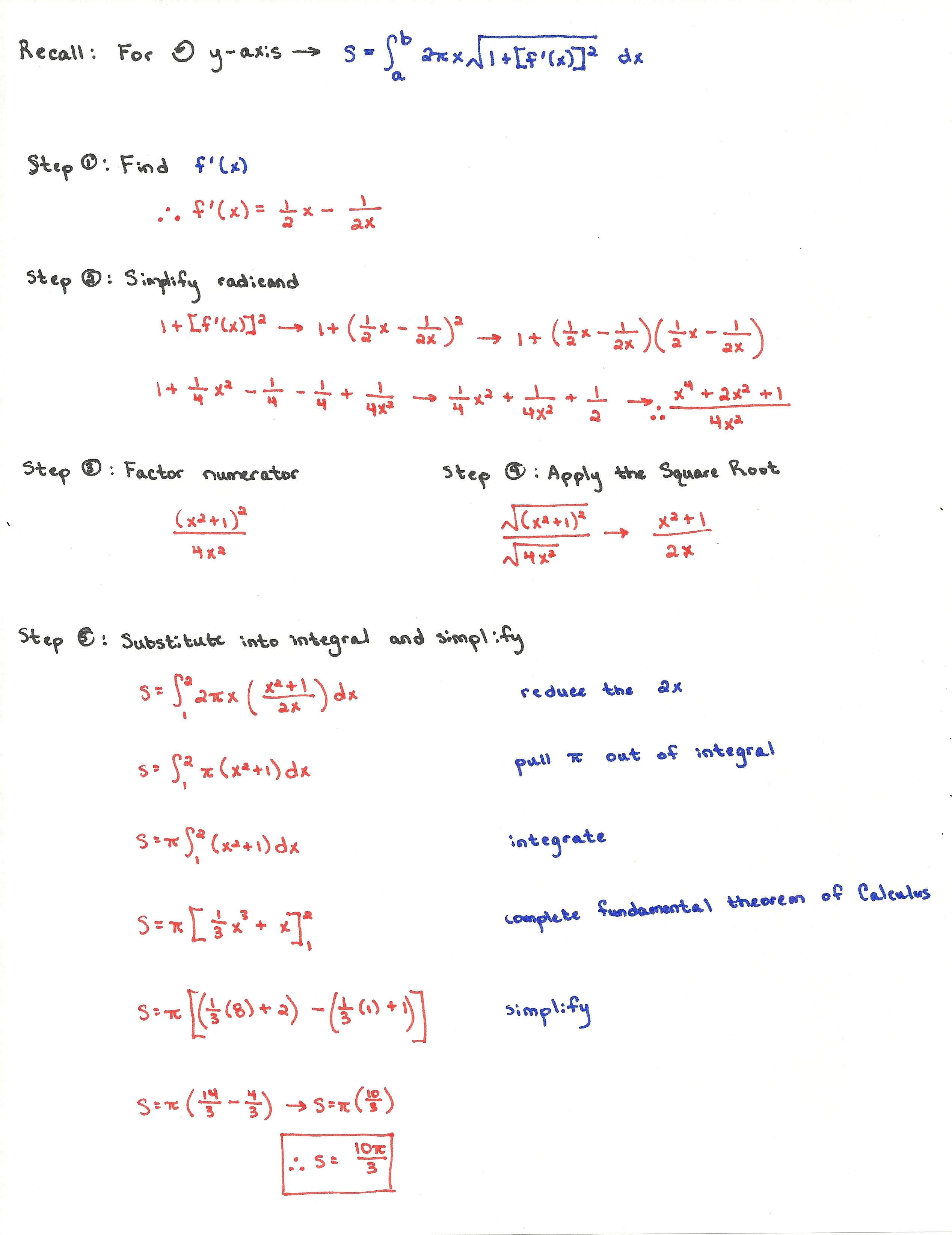 The Given Curve Is Rotated About The Axis Find The Area Of The Resulting Surface Y 1 4 X 2 1 2 Ln X 1 X 2 Homework Help And Answers Slader