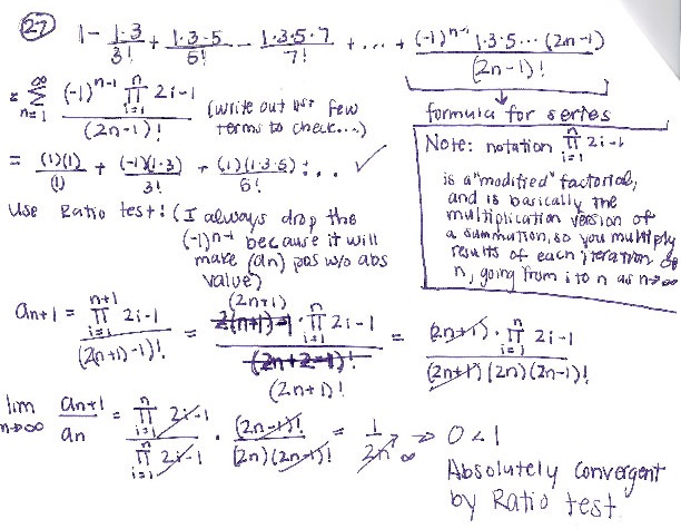 Determine Whether The Series Is Absolutely Convergent Conditionally Convergent Or Divergent 1 1 3 3 1 3 5 5 1 3 5 7 7 1 N 1 1 3 5 2n 1 2n 1 Homework Help And Answers Slader