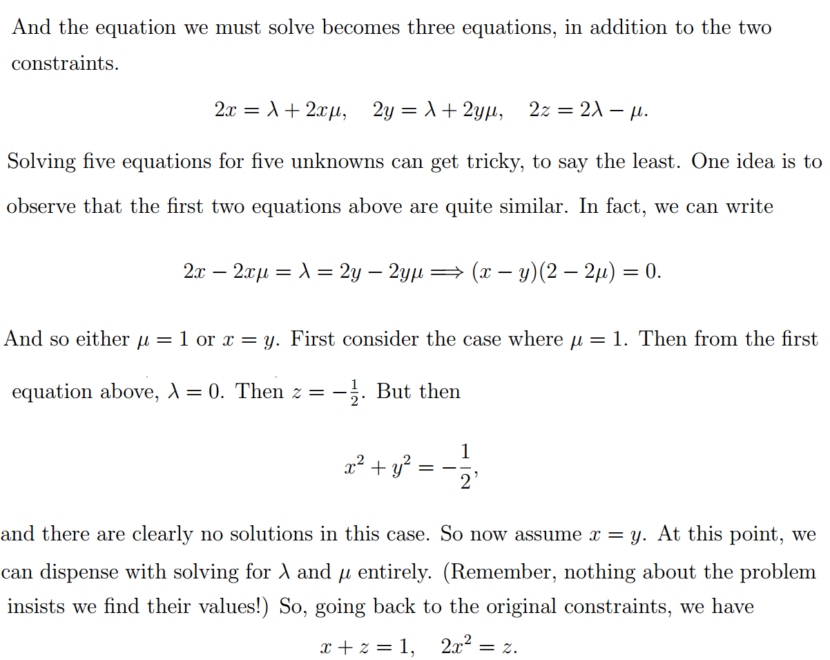 The Plane X Y 2z 2 Intersects The Paraboloid In An Ellipse Find The Points On This Ellipse That Are Nearest To And Farthest From The Origin Homework Help And Answers Slader