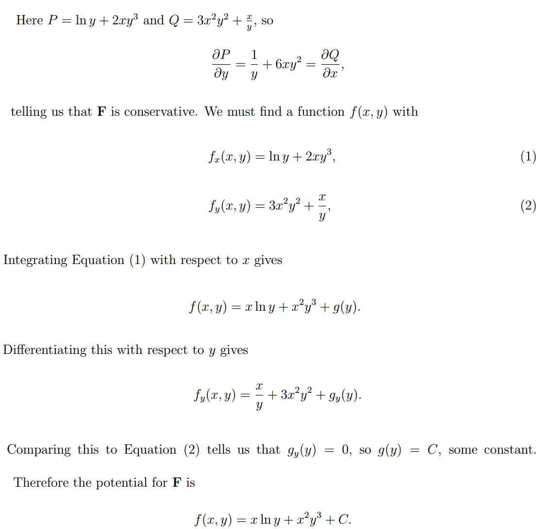 Determine Whether Or Not F Is A Conservative Vector Field If It Is Find A Function F Such That F Delf F X Y Lny 2xy 3 I 3x 2y 2 X Y J Homework Help And Answers Slader