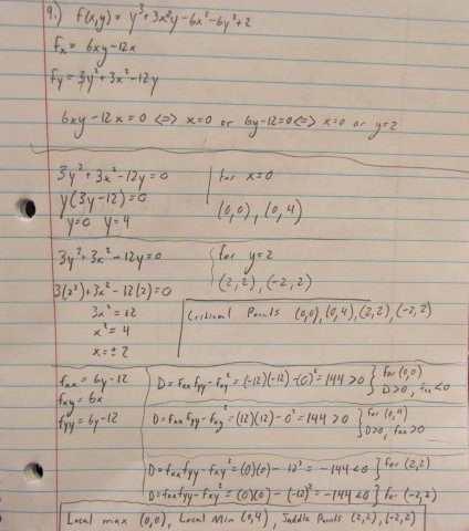 Find The Local Maximum And Minimum Values And Saddle Point S Of The Function If You Have Three Dimensional Graphing Software Graph The Function With A Domain And Viewpoint That Reveal All The Important