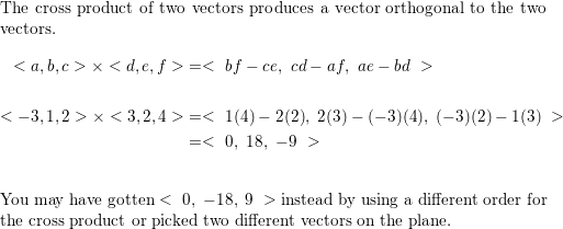 A Find A Nonzero Vector Orthogonal L To The Plane The Points P Q And R And B Find The Area Of Triangle Pqr P 1 0 1 Q 2 1 3 R 4