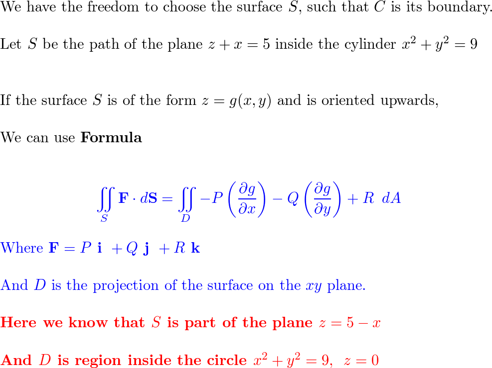 F X Y Z Xy I 2zj 3yk C Is The Curve Of Intersectio Quizlet