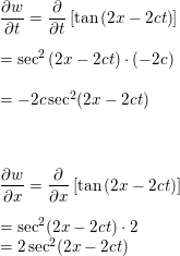 Show That The Functions Are All Solutions Of The Wave Equation W Tan 2x 2ct Homework Help And Answers Slader