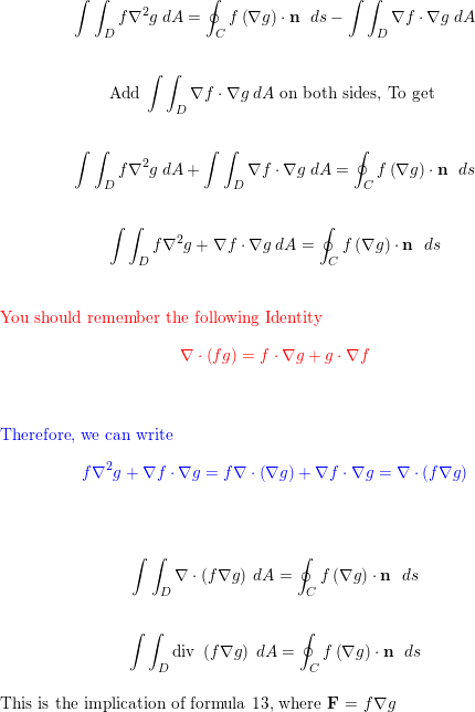 Use Green S Theorem To Prove Green S First Identity Df