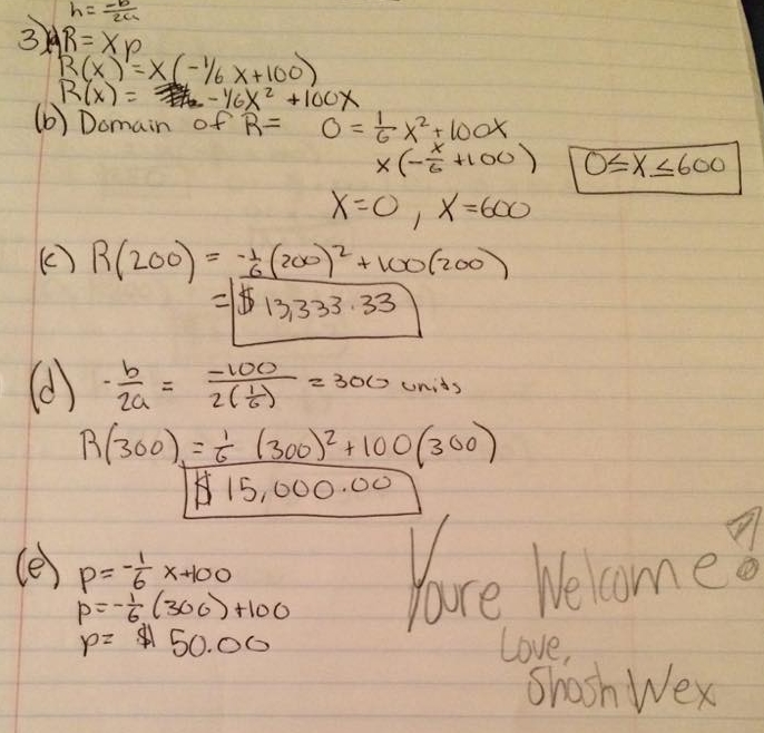 The Price P In Dollars And The Quantity X Sold Of A Certain Product Obey The Demand Equation Math P Frac 1 6 X 100 Math Find A Model That Expresses The Revenue R As A Function Of