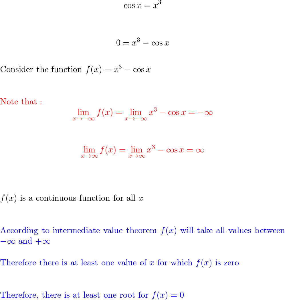 prove-that-the-equation-has-at-least-one-real-root-cosx-x-3-quizlet