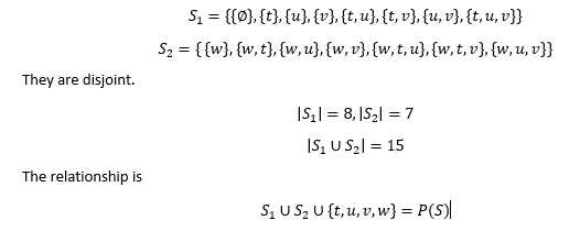 Let A T U V W And Let S 1 Be The Set Of All Subsets Of A That Do Not Contain W And S 2 The Set Of All Subsets Of A That Contain W A