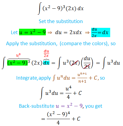 Find the indefinite integral. ∫ (x² - 9)³ (2x) dx | Quizlet