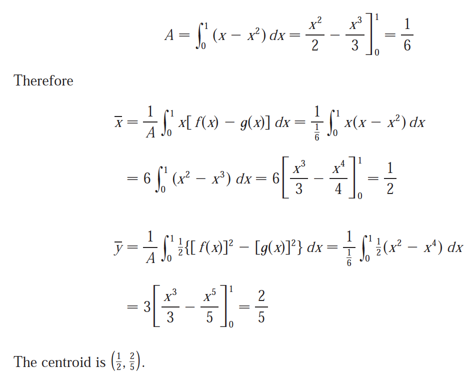 Find The Centroid Of The Region Bounded By The Line Y X Quizlet