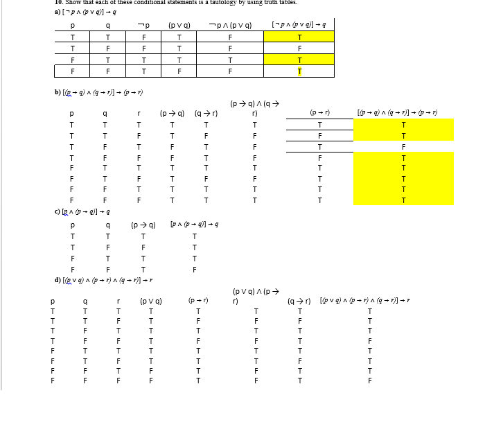 Show That Each Of These Conditional Statements Is A Tautology By Using Truth Tables A P P Q Q B P Q Q R P