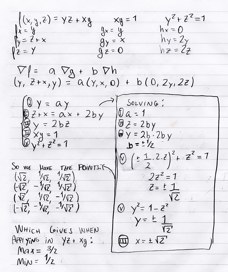 Find The Extreme Values Of F Subject To Both Constraints F X Y Z 3x Y 3z X Y Z 0 X 2 2z 2 1 Homework Help And Answers Slader