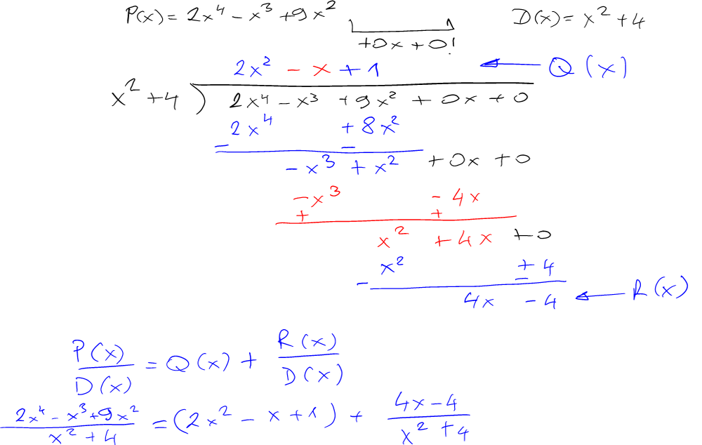 Two Polynomials P And D Are Given Use Either Synthetic Or Long Division To Divide P X By D X And Express The Quotient P X D X In The Form Frac P X