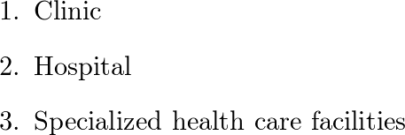 healthcare facilities assignment quizlet