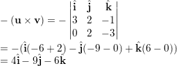 Let u = (3, 2, -1), v = (0, 2, -3), and w = (2, 6, 7). Compu