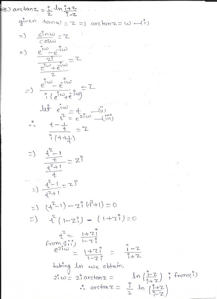 By Definition The Inverse Sine W Arcsin Z Is The Relation Such That Sin W Z The Inverse Cosine W Arccos Z Is The Relation Such That Cos W Z The Inverse Tangent Inverse Cotangent Inverse