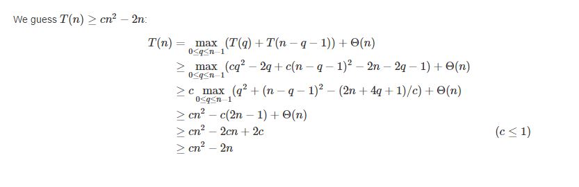 Introduction To Algorithms - Exercise 1, Ch 7, Pg 184 | Quizlet