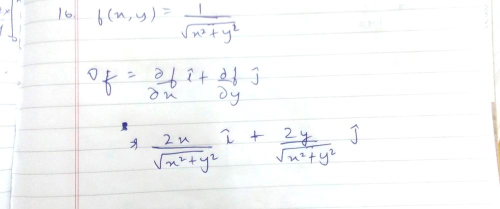 Let Math F X Y 1 Sqrt X 2 Y 2 Math Compute Math Nabla F X Y Math Homework Help And Answers Slader