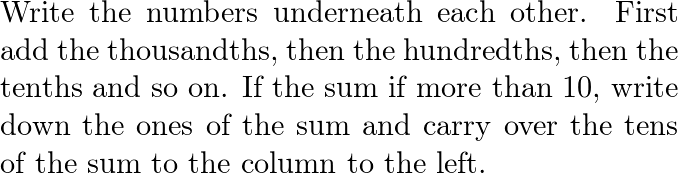 Solved Rearrange the following decimals and add. (Round your