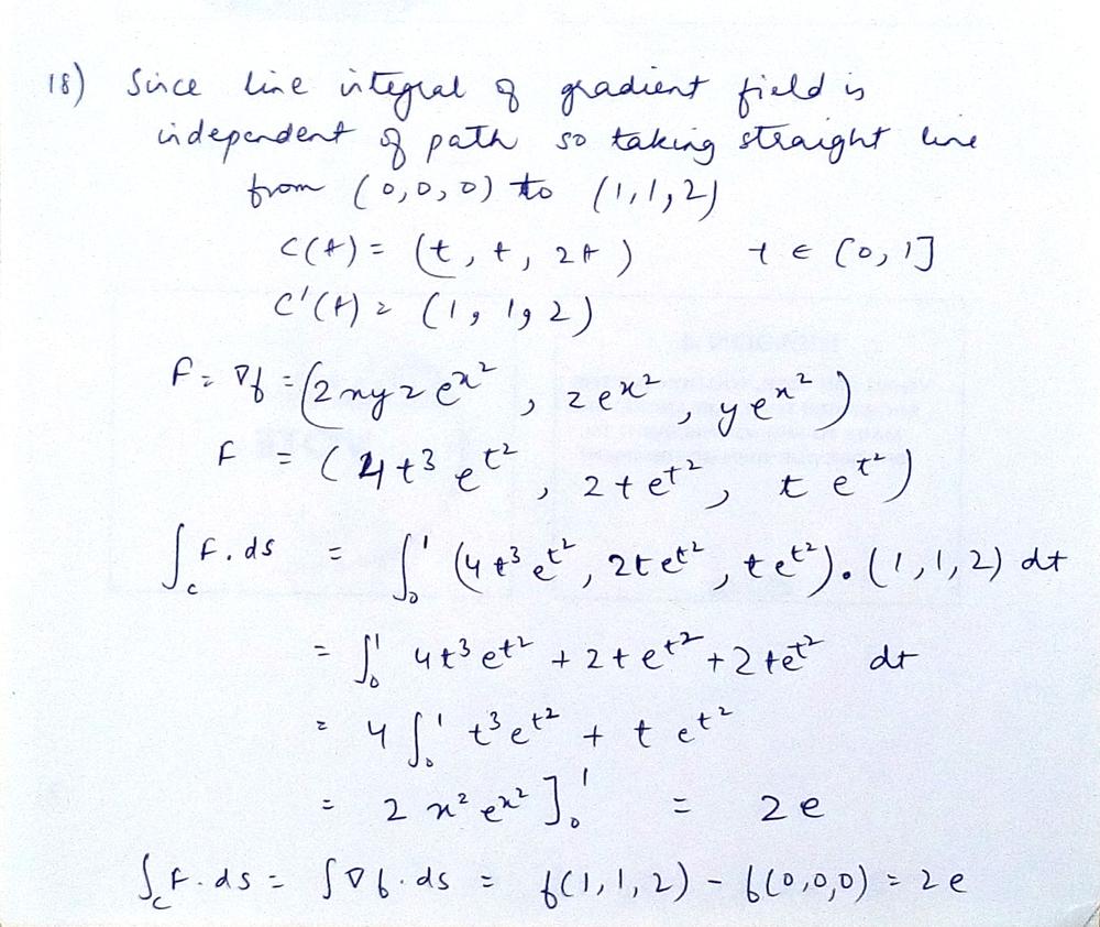 Suppose Math Nabla F X Y Z 2xyze X 2 Mathbf I Ze X 2 Mathbf J Ye X 2 Mathbf K Math If Math F 0 0 0 5 Math Find Math F 1 1 2 Math Homework Help And Answers