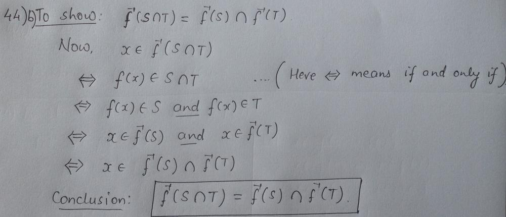 Let F Be A Function From A To B Let S And T Be Subsets Of B Show That A F 1 S T F 1 S F 1 T B F