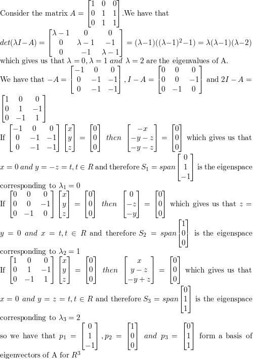 Find a matrix P that diagonalizes A and check your work by Quizlet