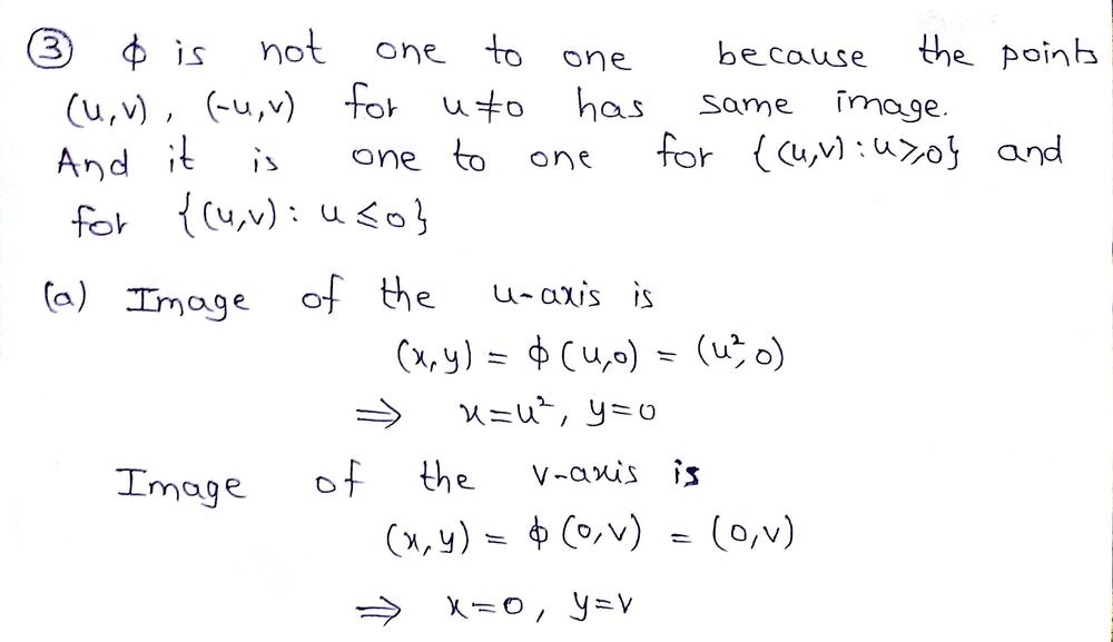 Let G U V U 2 V Is G One To One If Not Determine A Domain On Which G Is One To One Find The Image Under G Of A The U And V Axes B The