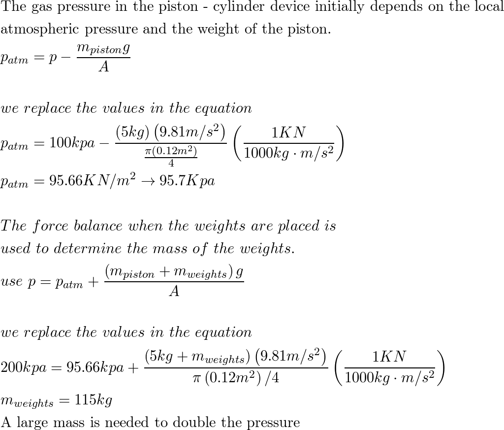 Thermodynamics: An Engineering Approach - Exercise 99, Ch 1, Pg 48 ...