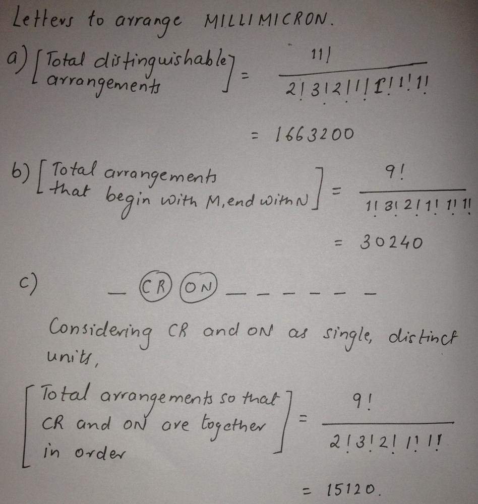 A. How Many Distinguishable Ways Can The Letters Of The Word | Quizlet