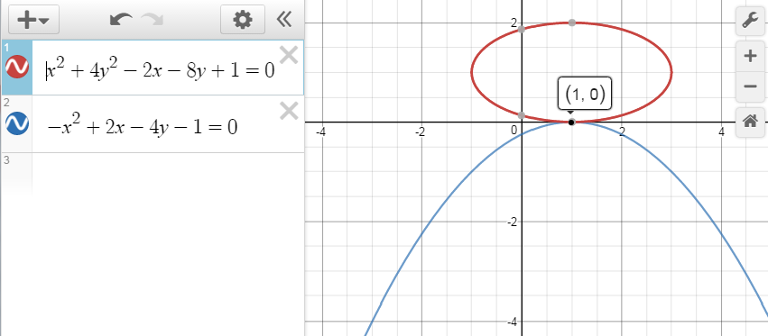 Find any points of intersection of the graphs algebraically | Quizlet