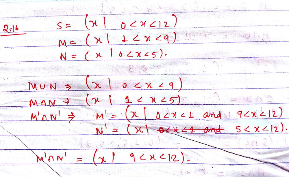 If S Math X 0 X 12 Math M Math X 1 X 9 Math And N Math X 0 X 5 Math Find A Math M Cup