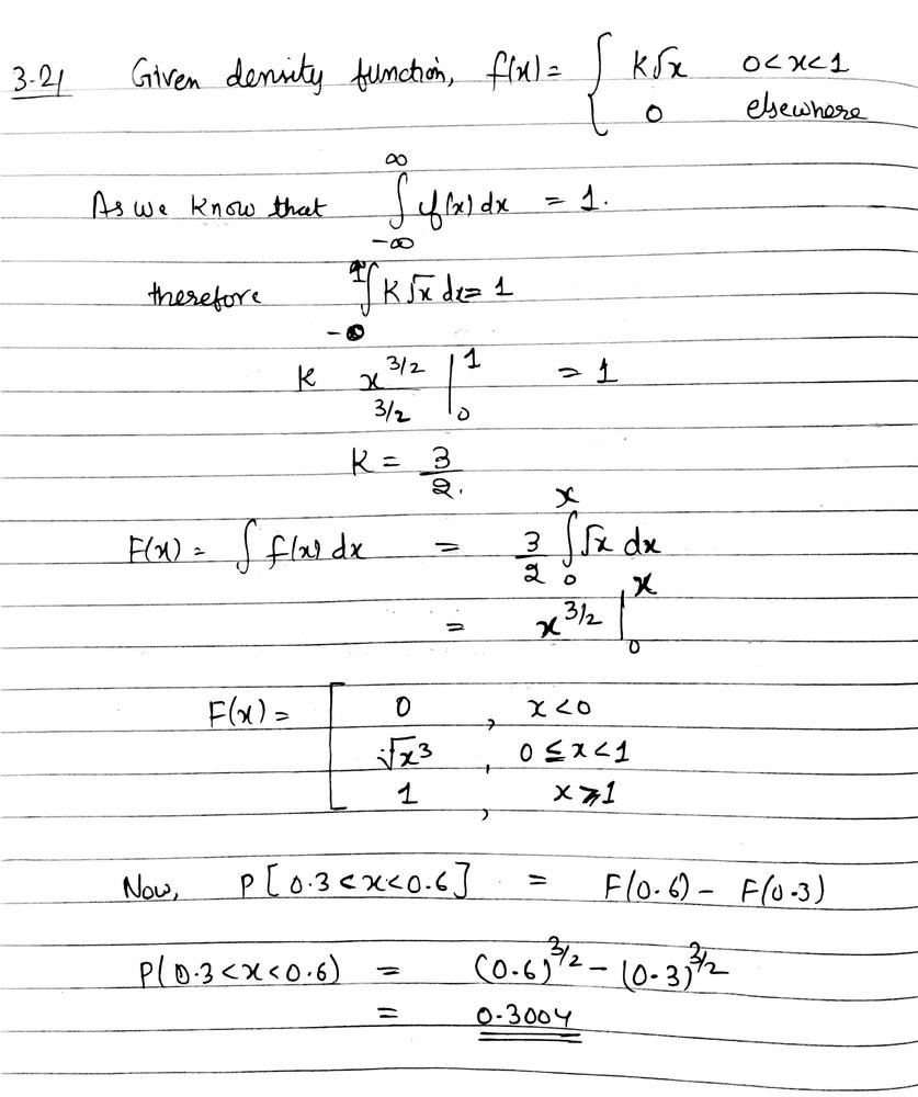 Math Text Consider The Density Function Math F X K Sqrt X Text For 0 X 1 F X 0 Text Elsewhere A Text Evaluate K B Text Find F X Text And