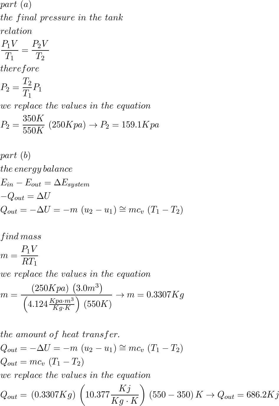 Solved: Chapter 4, Exercise 58 - Thermodynamics: An Engineering ...