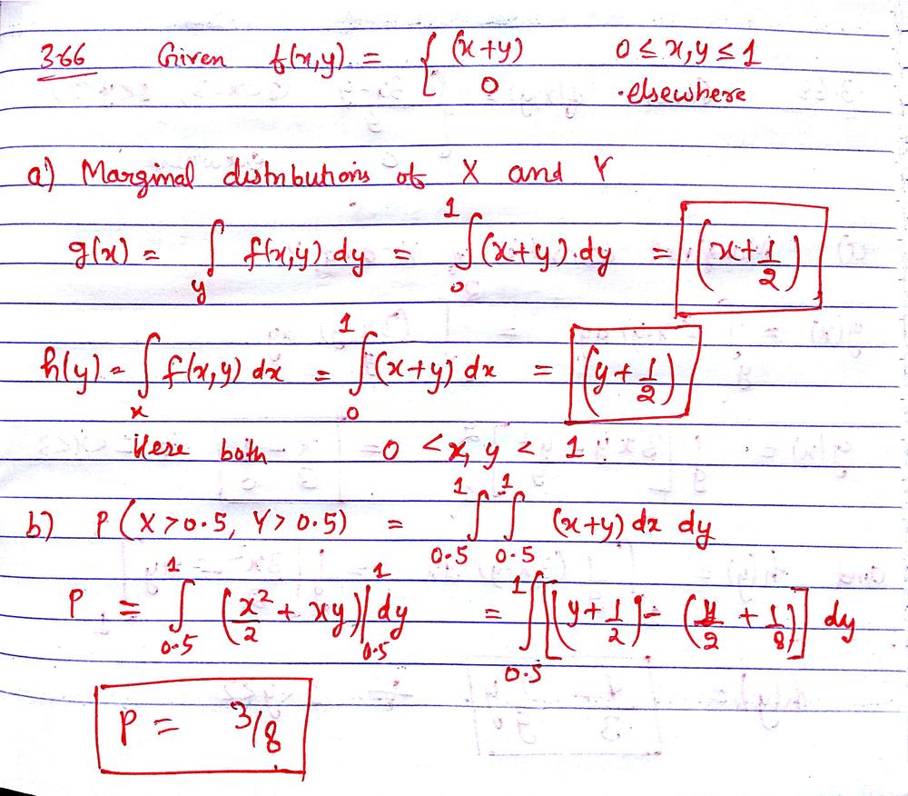 Math Text Consider The Random Variables X Text And Y Text With Joint Density Function Math F X Y X Y Text For 0 Leq X Y Leq 1 F X Y 0 Text Elsewhere