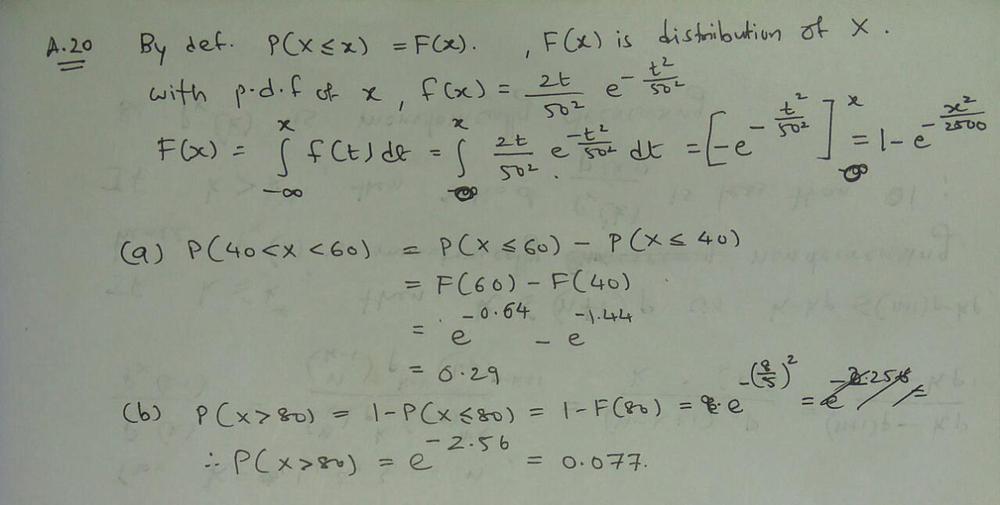 Let X Be The Failure Time In Months Of A Certain Insulating Material The Distribution Of X Is Modeled By The Pdf F X 2x 50 2 E X 50 2 0 X Find