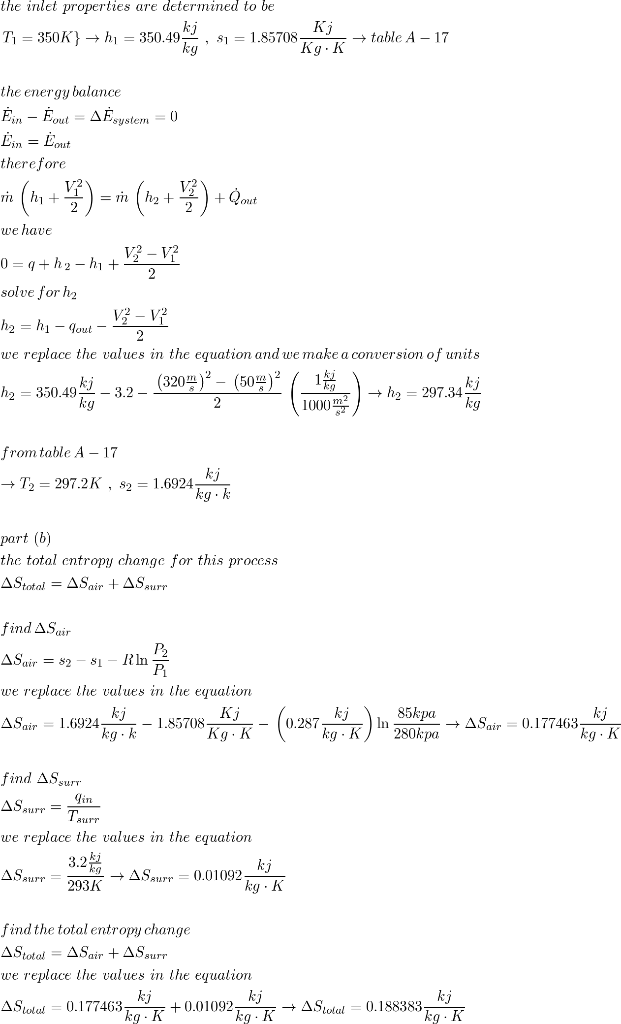 Air enters a nozzle steadily at 280 kPa and $77^{\circ} \mat | Quizlet