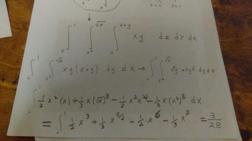 Evaluate The Triple Integral E Xydv Where Is Bounded By The Parabolic Cylinders Y X 2 And X Y 2 And The Planes Z 0 And Z X Y Homework Help And Answers Slader