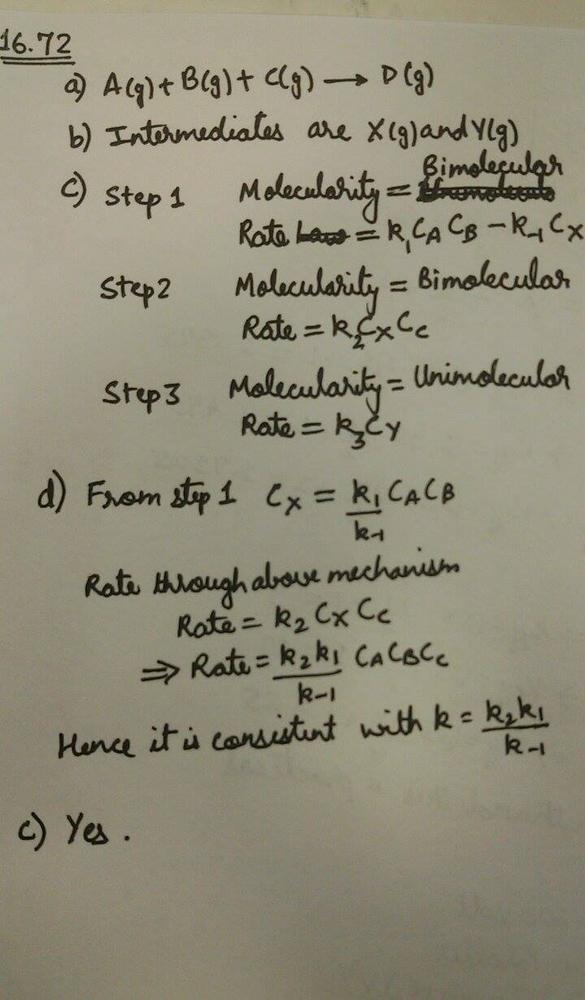 The Proposed Mechanism For A Reaction Is 1 Math Mathrm A G Mathrm B G Rightleftharpoons X G Math Fast 2 Math Mathrm