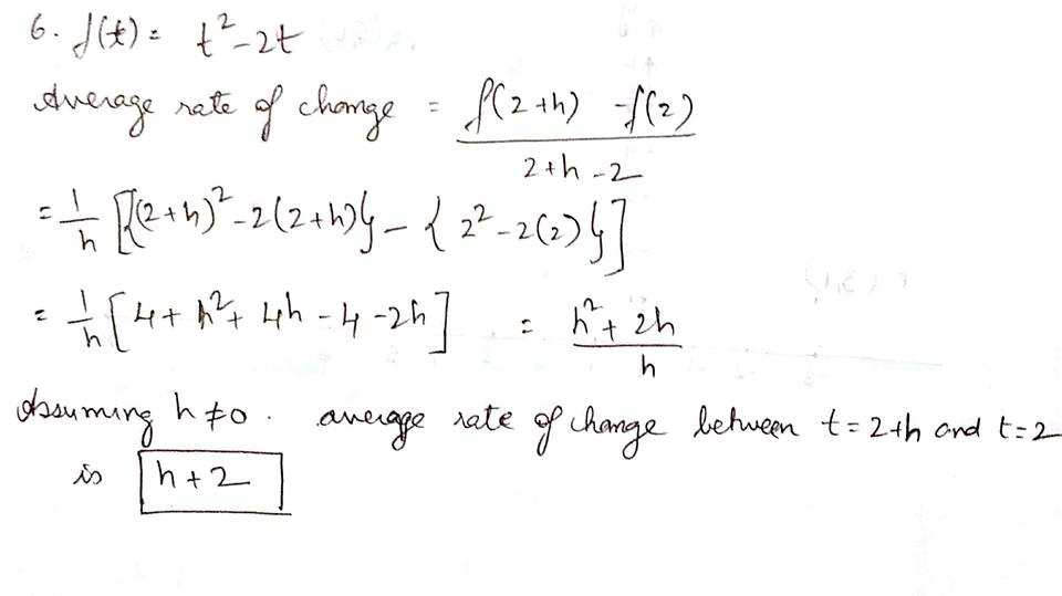 Determine The Net Change And The Average Rate Of Change For The Function F T T 2 2 T Between T 2 And T 2 H Homework Help And Answers Slader