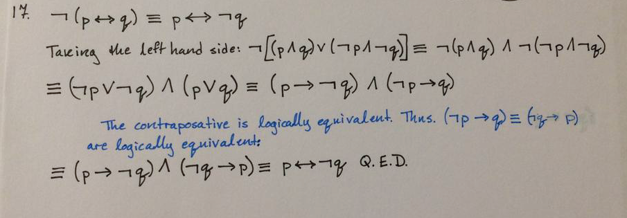 Show That Two Compound Propositions Are Logically Equivalent To Do This Either Show That Both Sides Are True Or That Both Sides Are False For Exactly The Same Combinations Of Truth Values