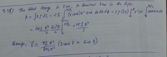 A solid sphere, radius R, is centered at the origin. The 