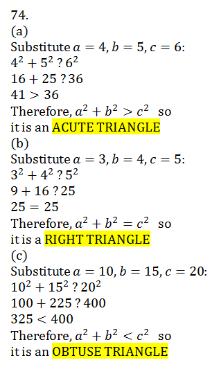 Suppose a triangle has side lengths a b and c where c is Quizlet