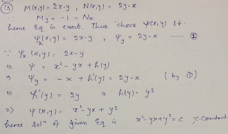 Solve The Differential Equation Begin Gather 2x Y 2y X Y 0 End Gather With The Initial Value Y 1 3 And Determine At Least Approximately Where The Solution Is