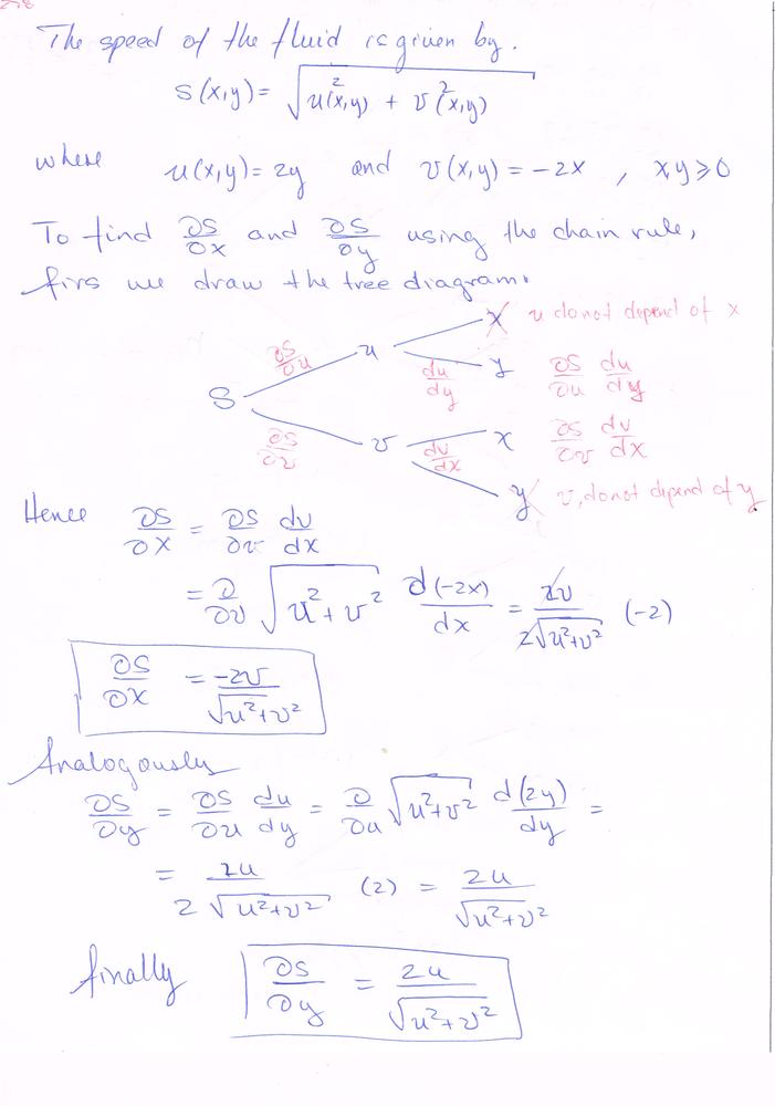 The X And Y Components Of A Fluid Moving In Two Dimensions Are Given By The Following Functions U X Y 2y And V X Y 2x Math X Geq 0 Y Geq 0 Math The Speed