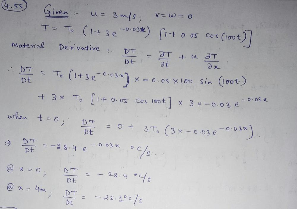 Assume The Temperature Of The Exhaust In An Exhaust Pipe Can Be Approximated By T T 0 Left 1 A E B X Right 1 C Cos Omega T Where Math T 0 100 Circ Mathrm C Math A 3 Math B 0 03 Mathrm M 1 Math C 0 05 And