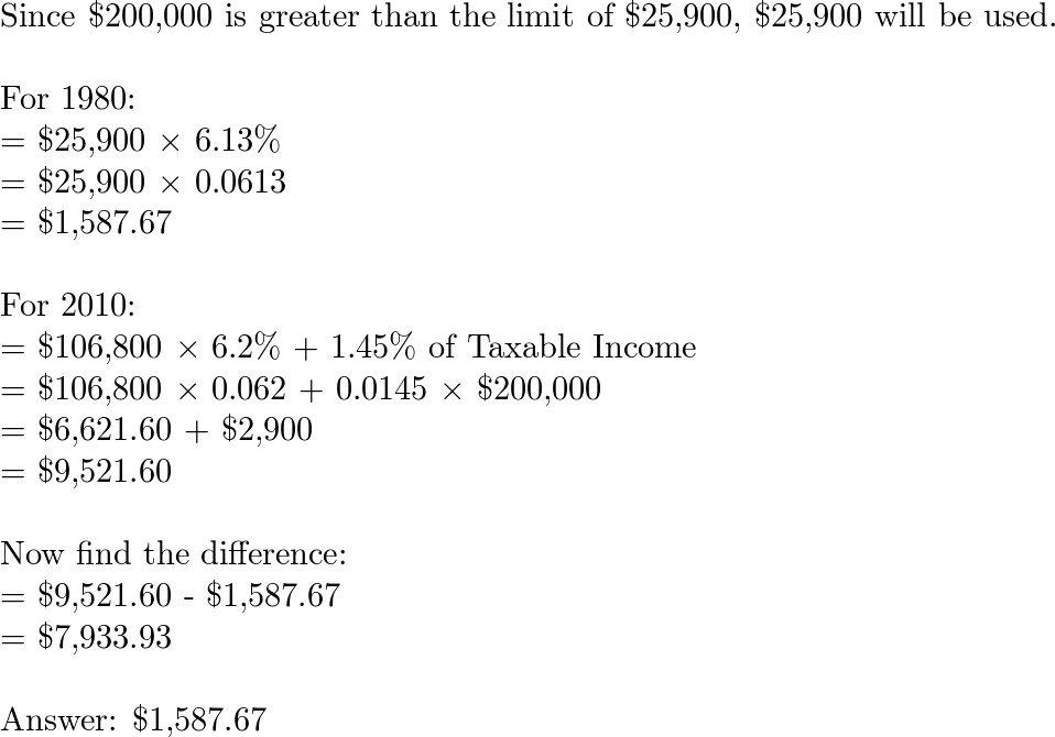 FICA TAX PROVISIONS (1967-1980)