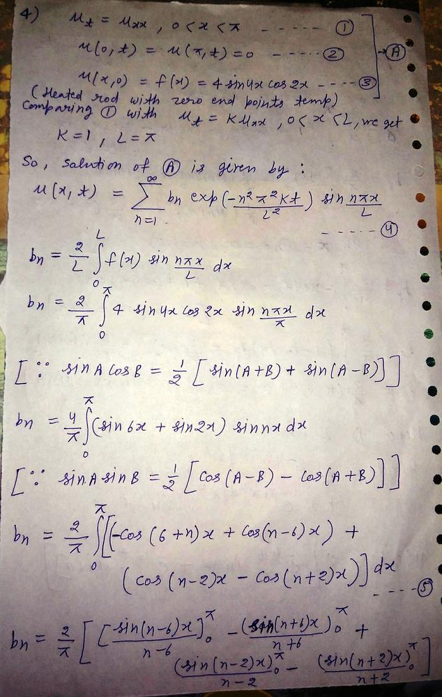 Solve The Boundary Value Problem In The Given Problem Begin Array L U T U X X 0 X Pi