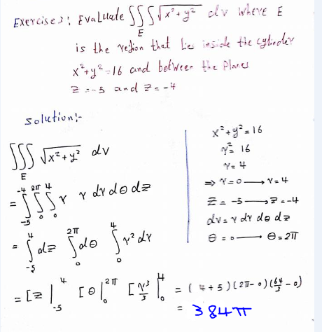 Use Cylindrical Coordinates Evaluate Triple Integral X 2 Y 2 1 2 Dv Where E Is The Region That Lies Inside The Cylinder And Between The Planes Z 5 And Z 4 Homework Help And Answers Slader