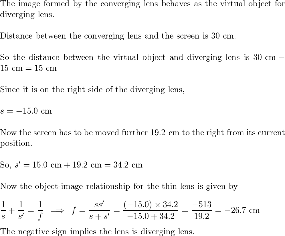 When an object is placed at the proper distance to the left Quizlet