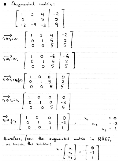 Given A And B Write The Augmented Matrix For The Linear System That Corresponds To The Matrix Equation Ax B Then Solve The System And Write The Solution As A Vector Math A Left Begin Array Rrr 1